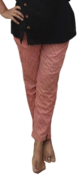Orange Pure Cotton Printed Full Pant