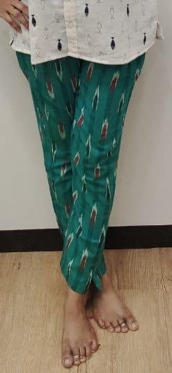 Sea Green Ikkat Full pant