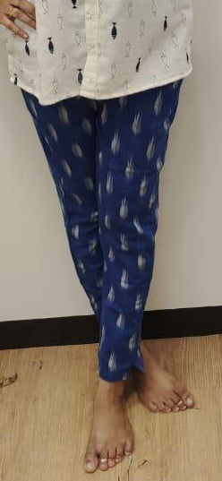 Blue Ikkat Full pant