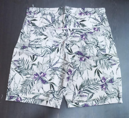 Off White Knee Length Short