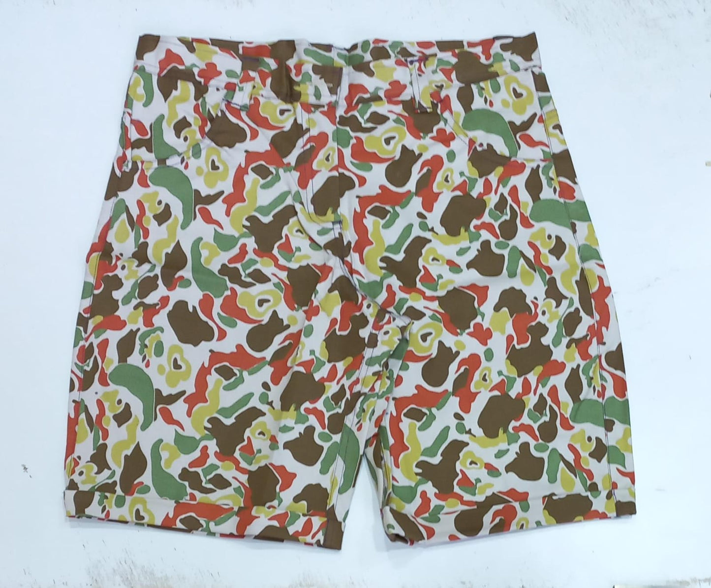 Off White Knee Length Short