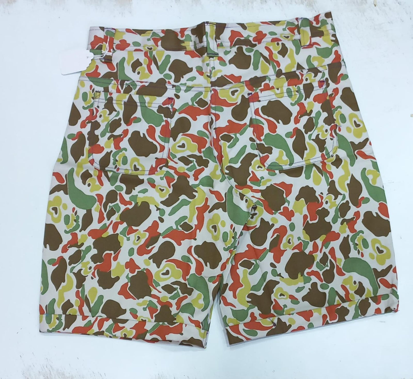 Off White Knee Length Short