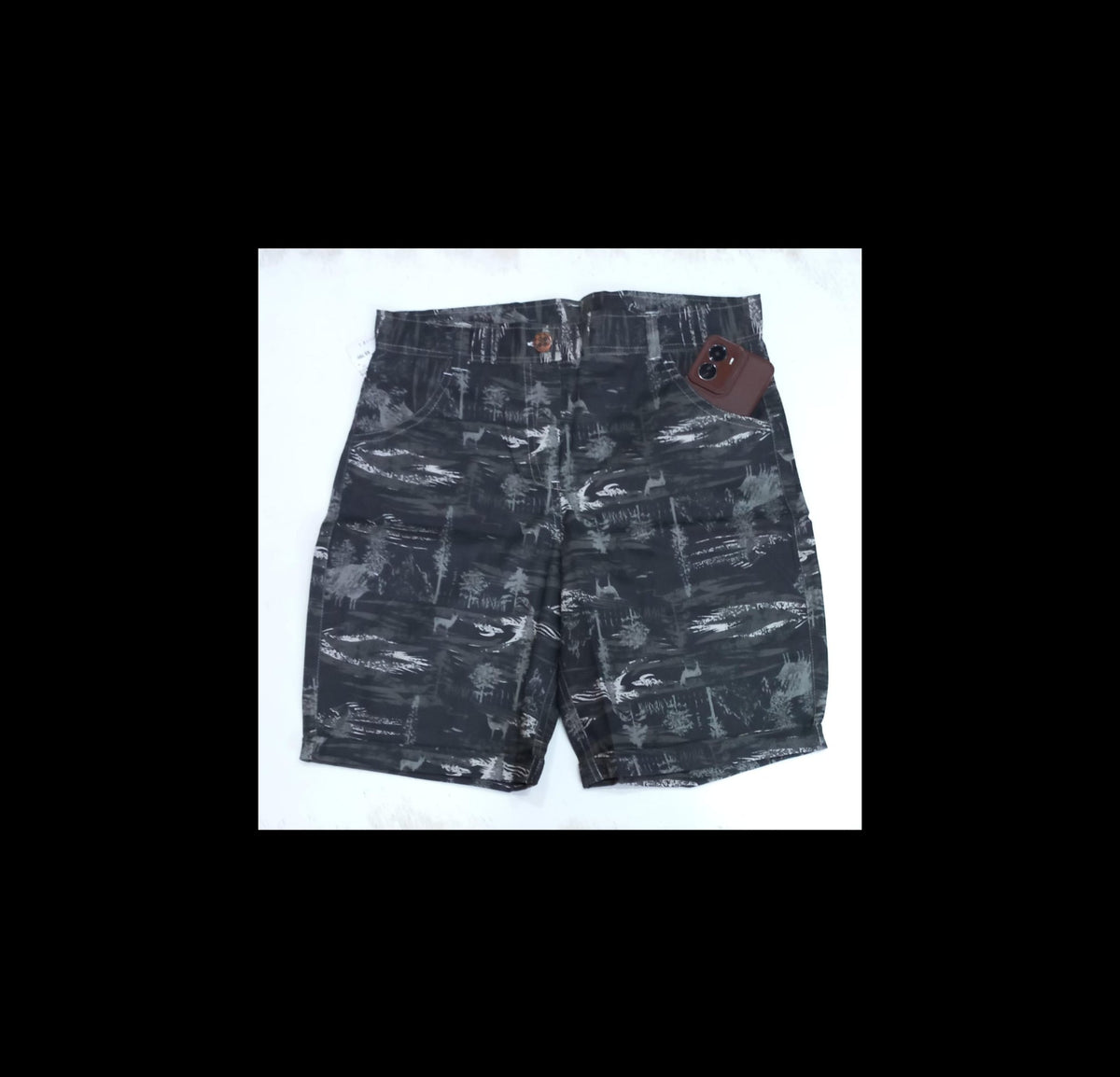 Black Knee Length Short