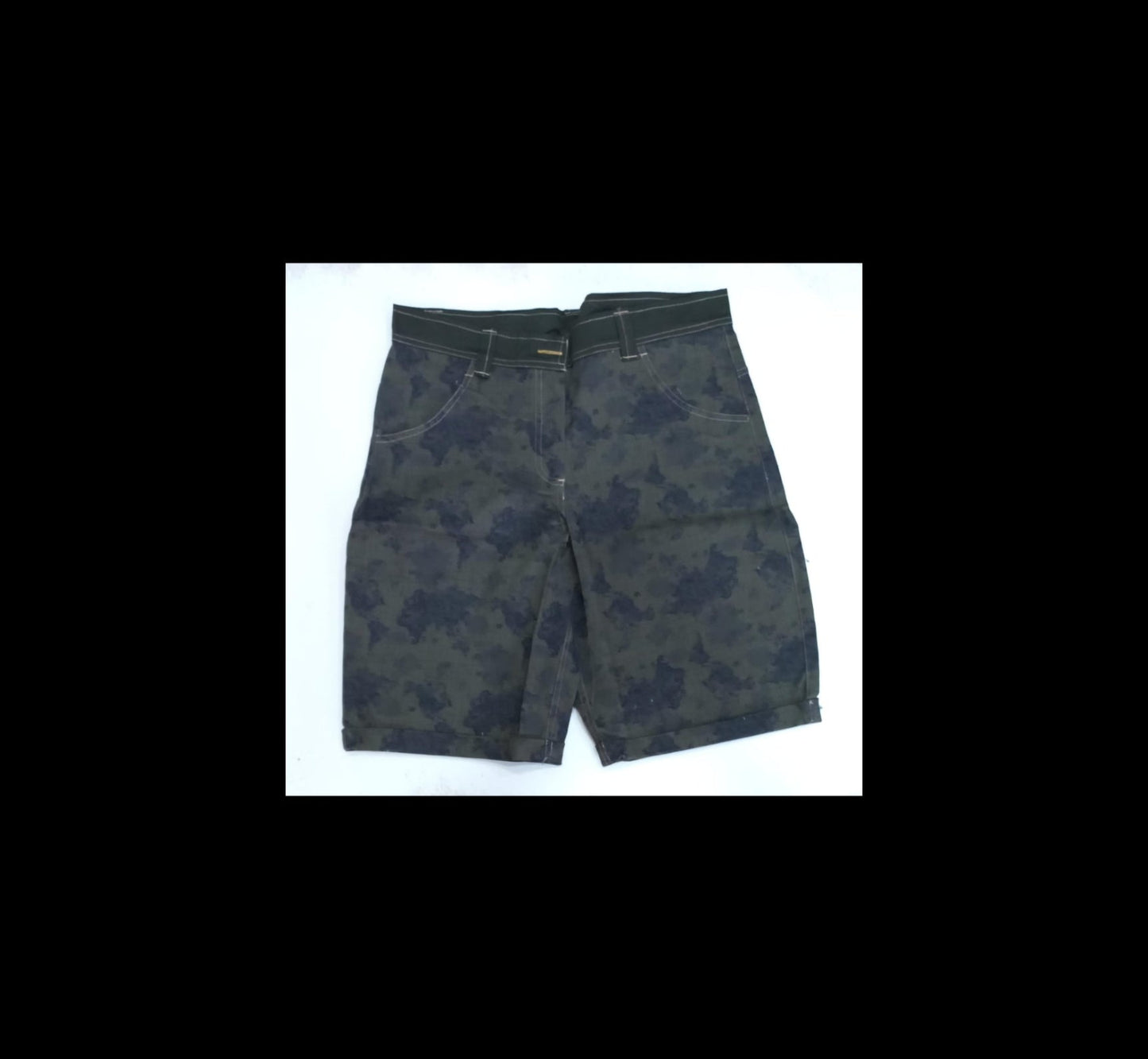 Olive Green Knee Length Short