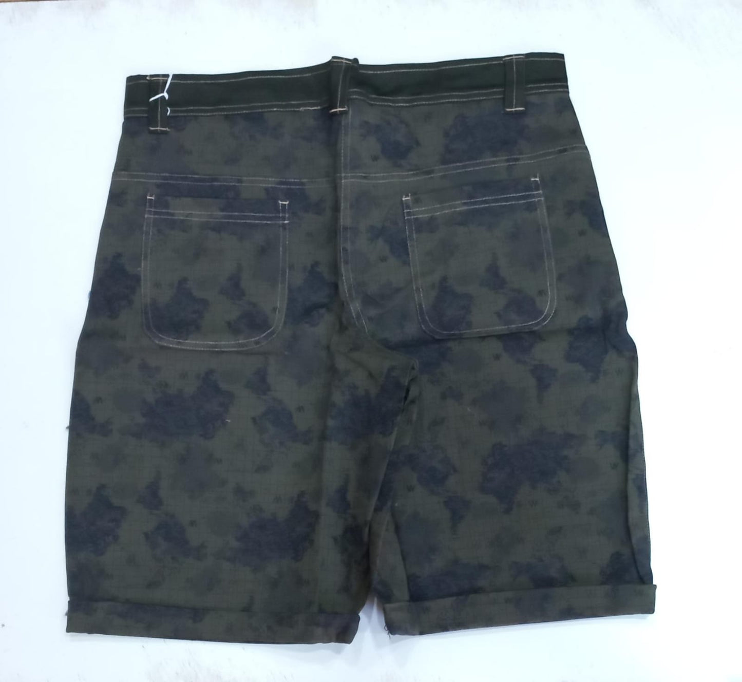 Olive Green Knee Length Short