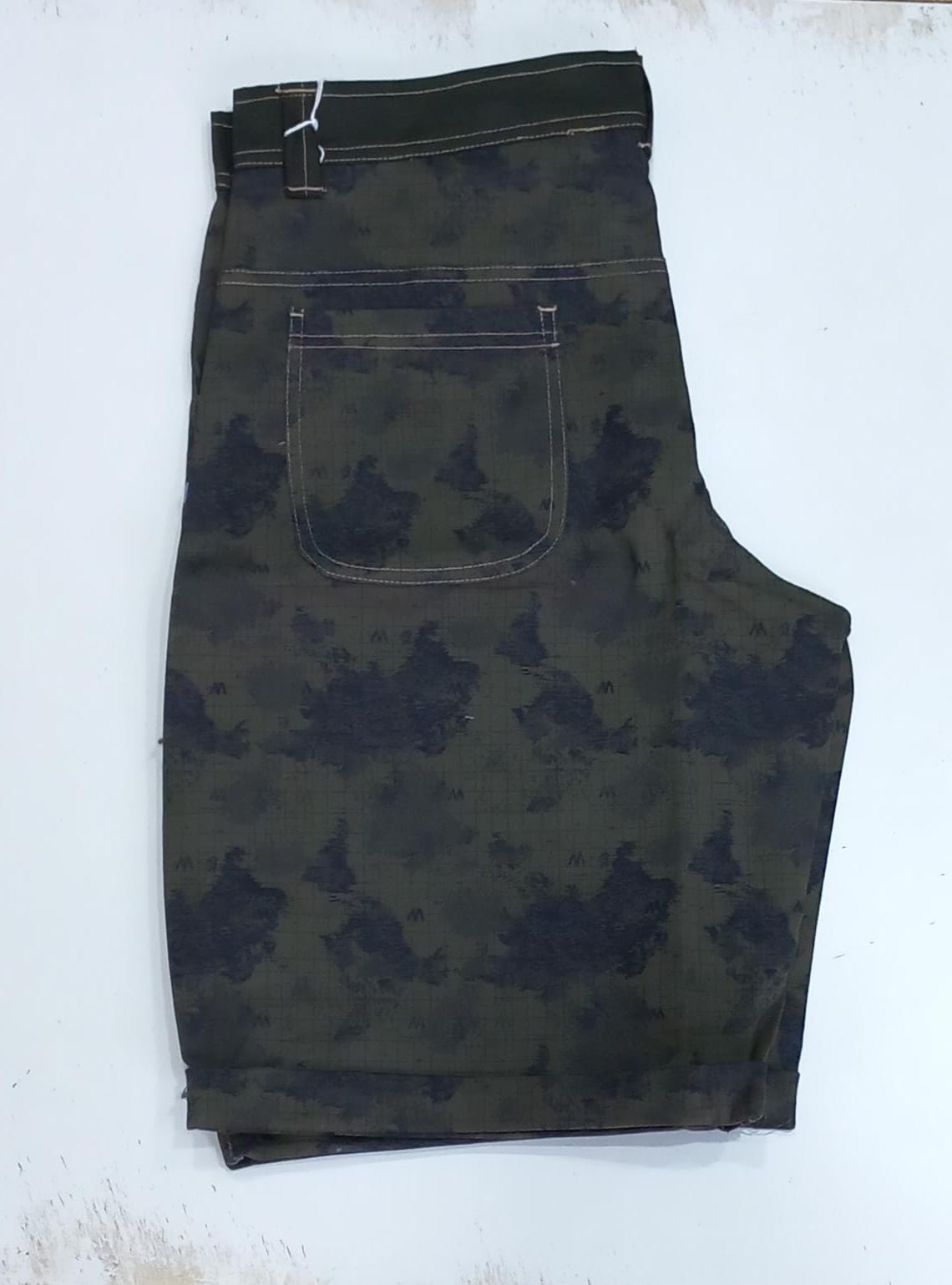 Olive Green Knee Length Short