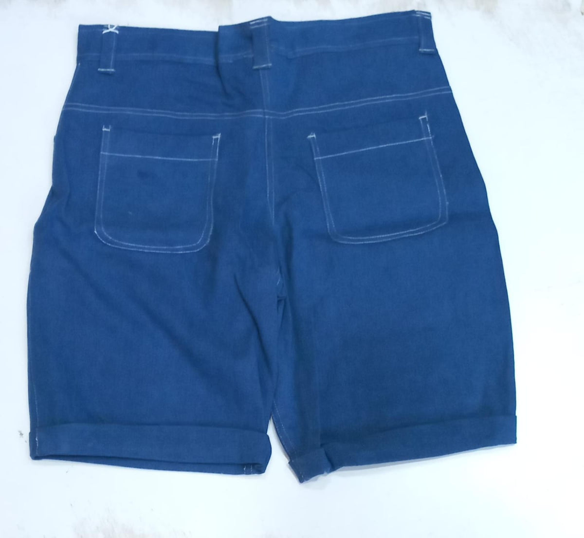 Denim Blue Knee Length Short