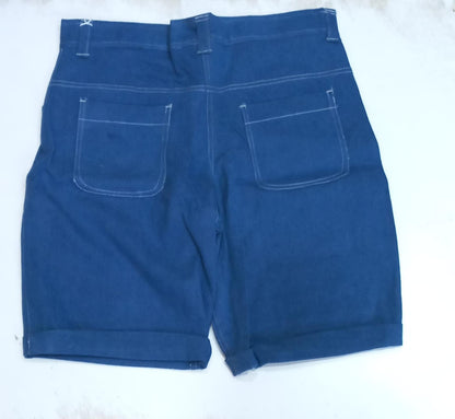 Denim Blue Knee Length Short