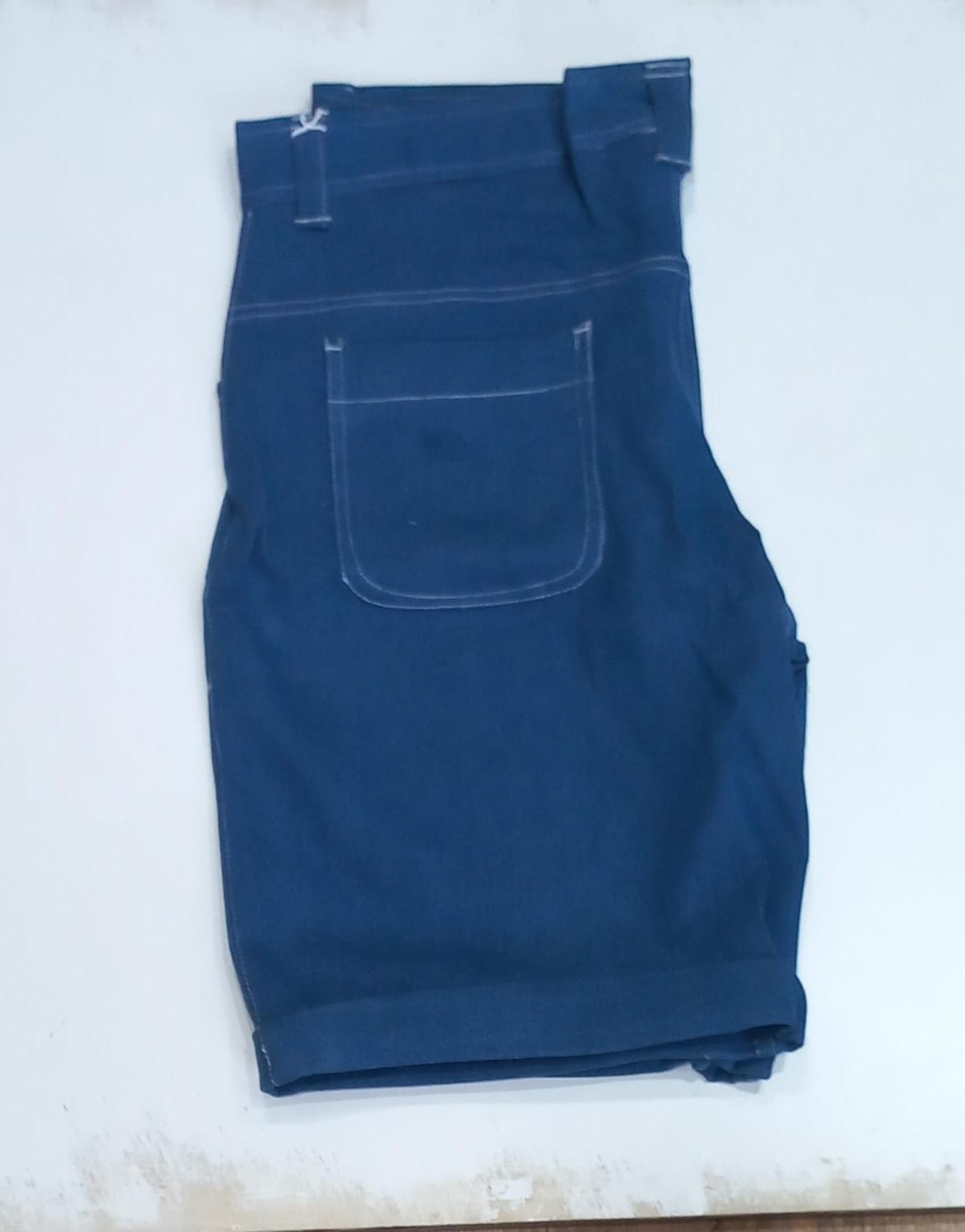 Denim Blue Knee Length Short