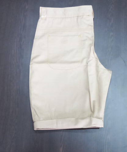 Beige Knee Length Short