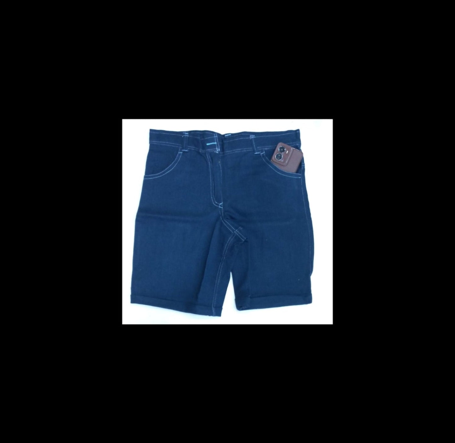 Navy Blue Knee Length Short