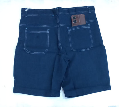 Navy Blue Knee Length Short