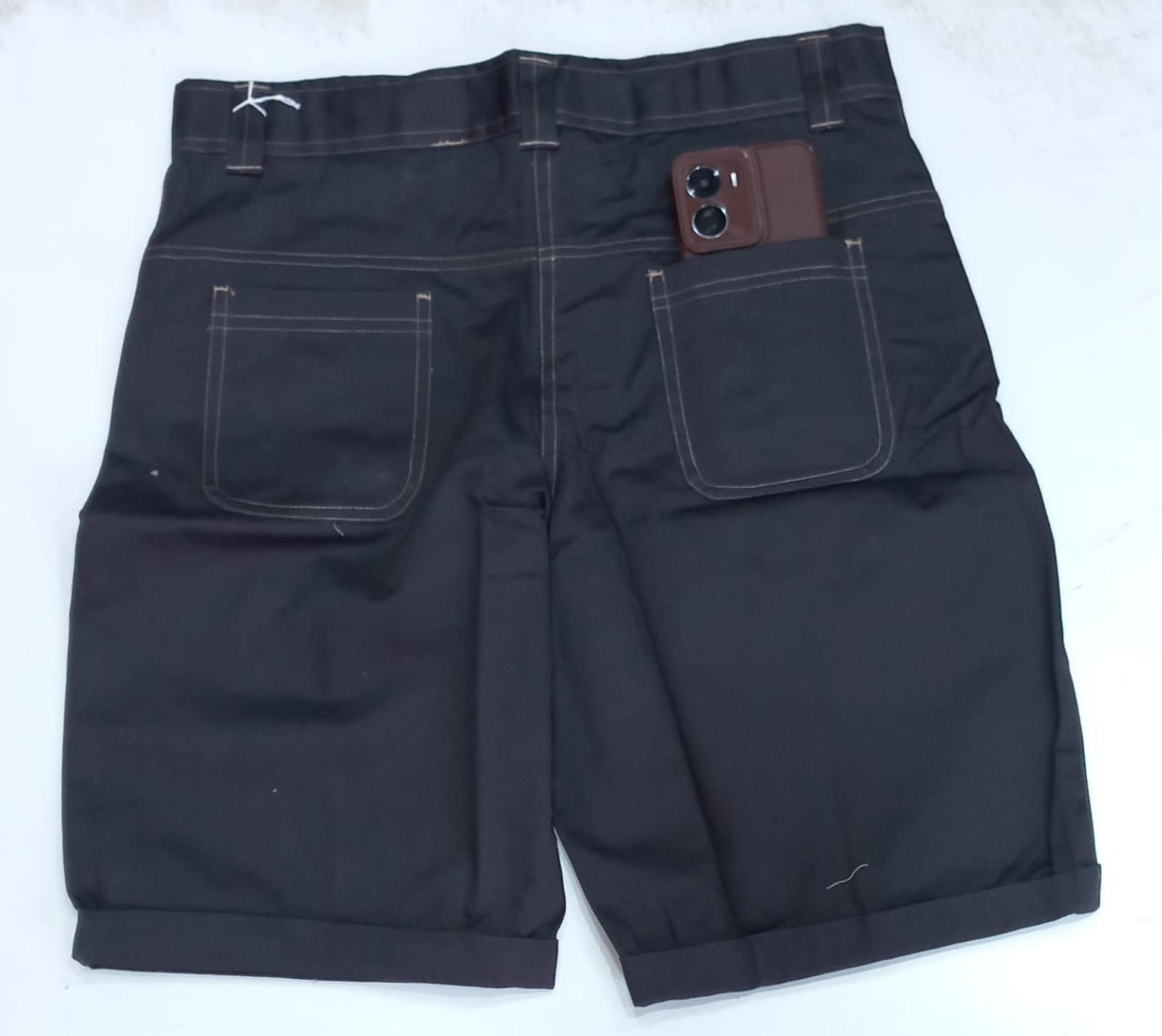 Black Knee Length Short