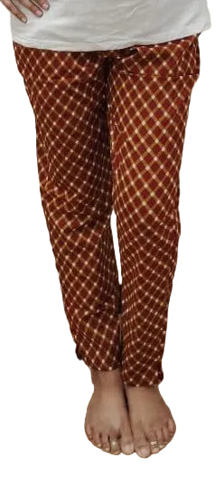 Maroon Pure Cotton Printed Full Pant