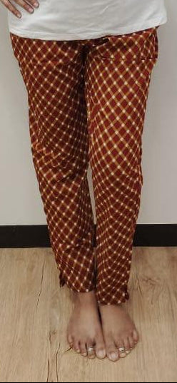 Maroon Pure Cotton Printed Full Pant