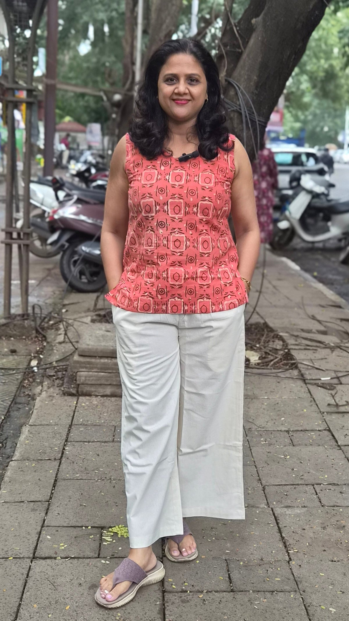 Off White  Khadi Cotton Palazzo