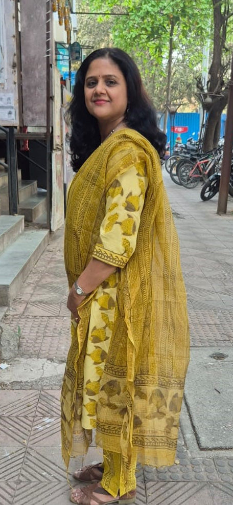 Mehendi Green Cotton Handblock Printed Full Suit With Dupatta