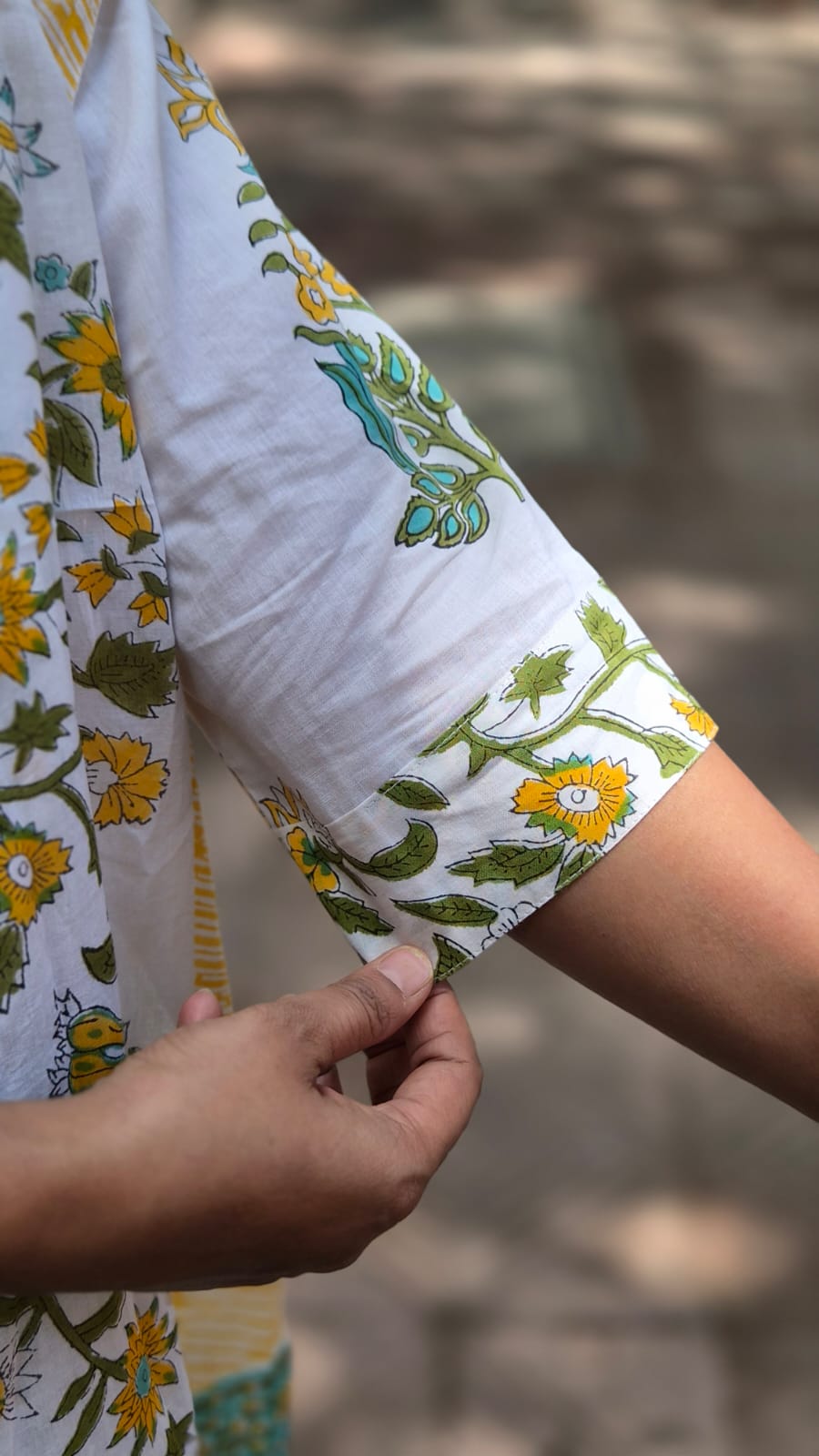 White Hand Block Printed Pure Mul Cotton Full Suit With Dupatta