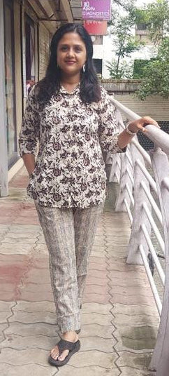 Light Brown  Pure Cotton Printed Co-Ord Set