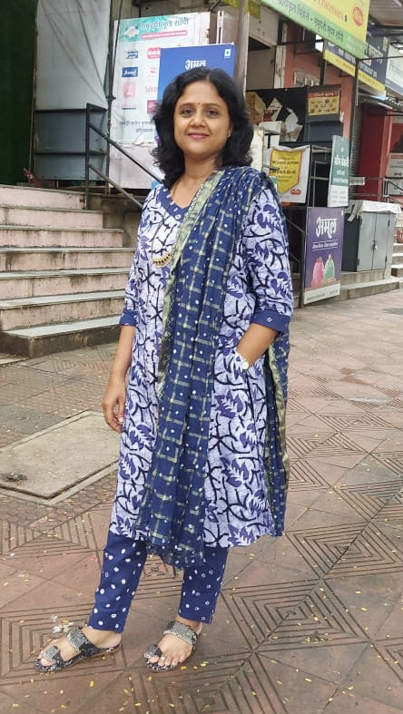Violet Pure Batik Cotton Full Suit With Dupatta