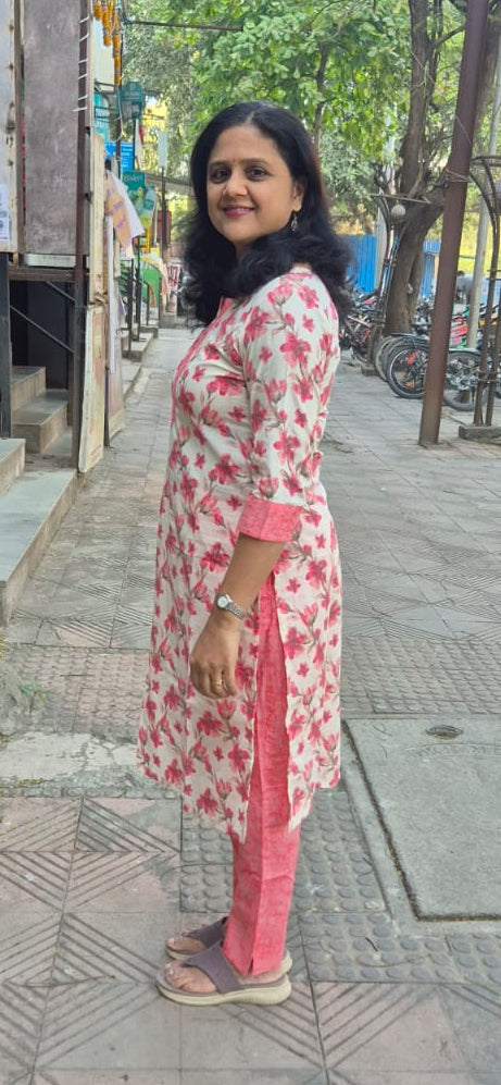 Pink Pure Cotton Kurta with Pant