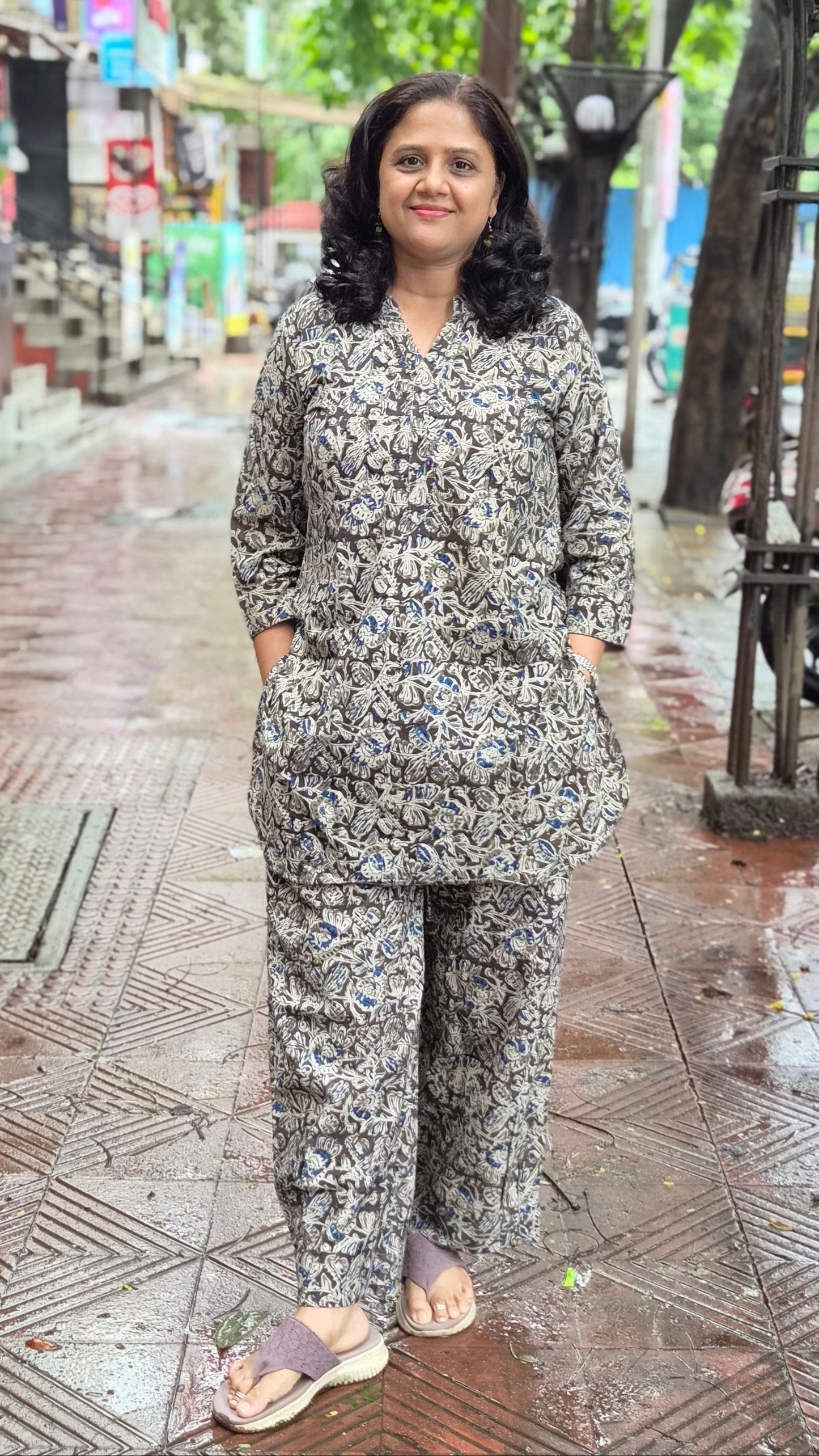Black Kalamkari Co ord Set
