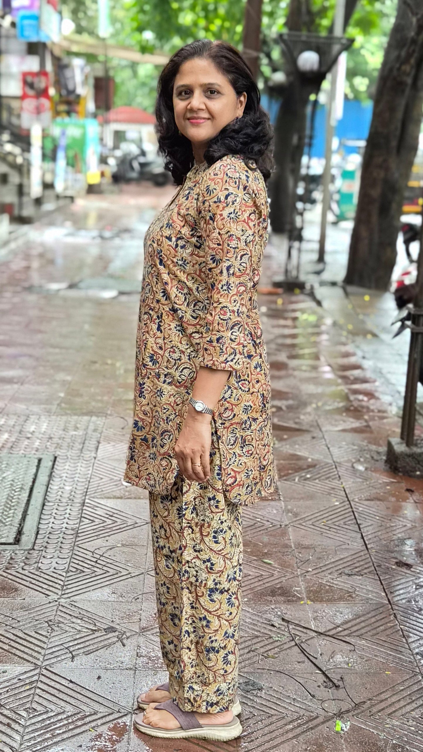 Mustard Yellow Kalamkari Co ord Set