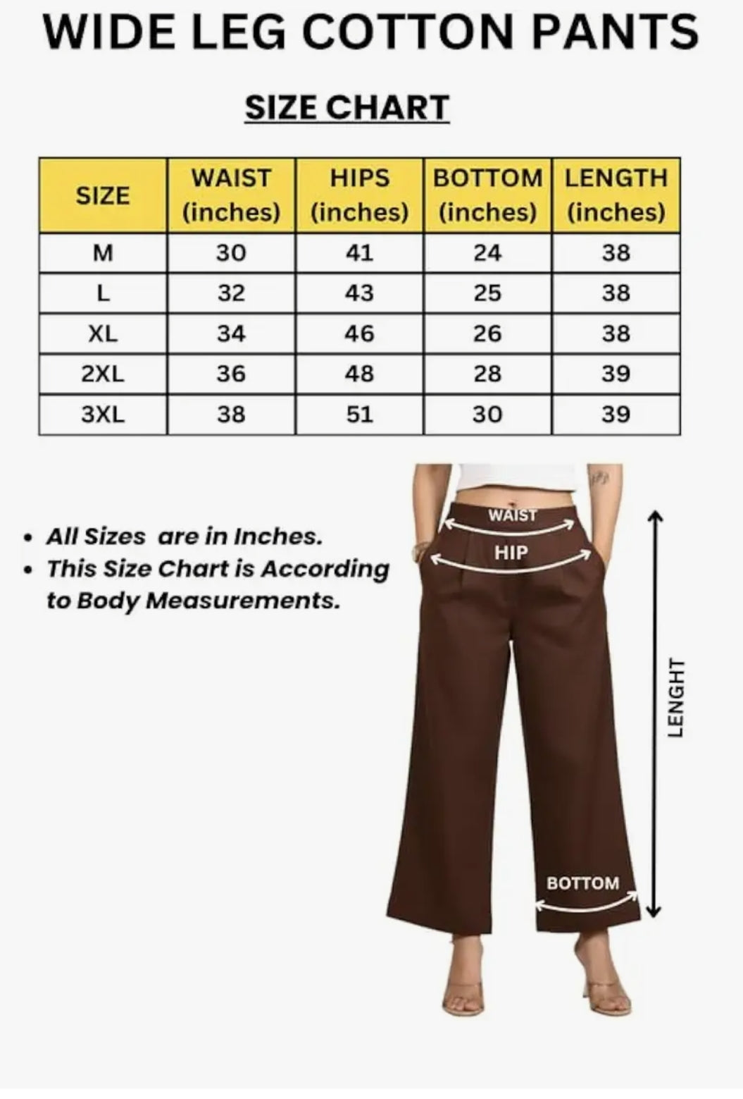 Beige Cotton Wide Leg Pant