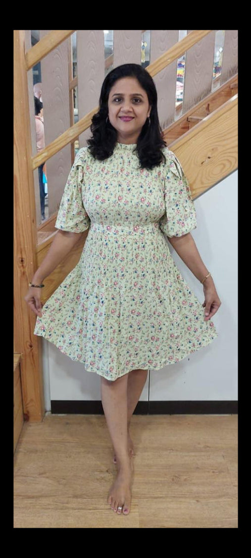 Pista Green Knee Length One Piece