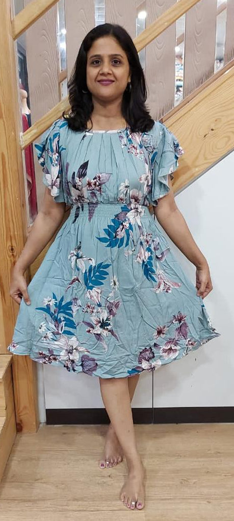 Sea Green Knee Length One Piece