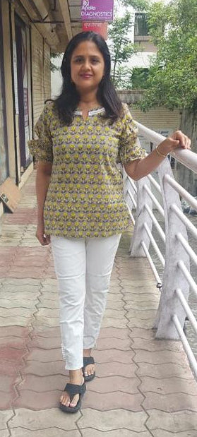 Clay  Cotton Lurex Short Top
