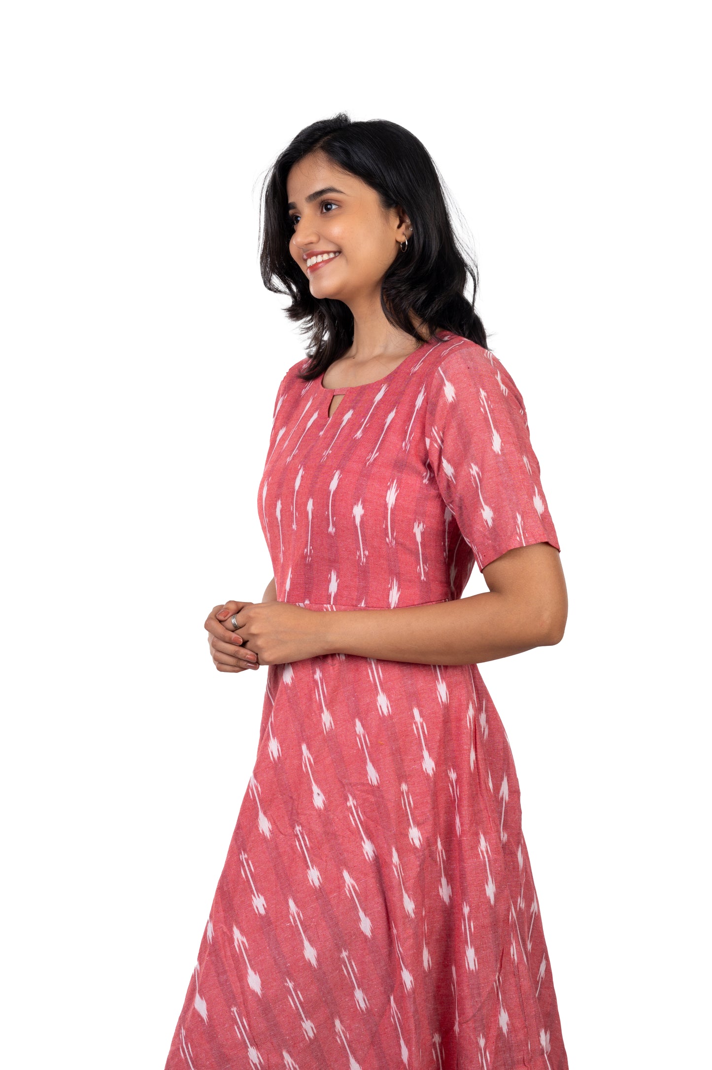 Onion Pink Long Ikkat One Piece