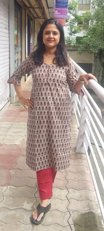 Clay Pure Cotton Printed Kurta