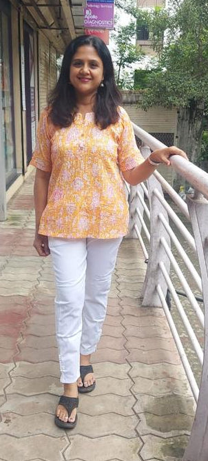 Yellow Pure Cotton Short Top
