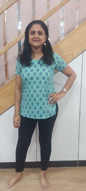 Pista Green Pure Cotton Short Top