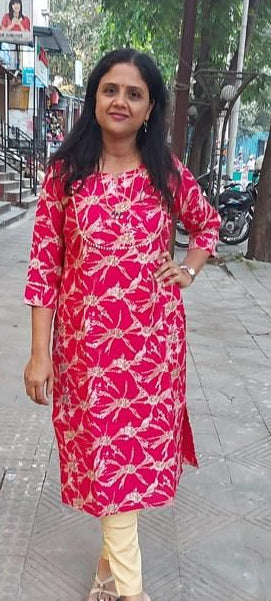 Magenta Chanderi Modal Kurta
