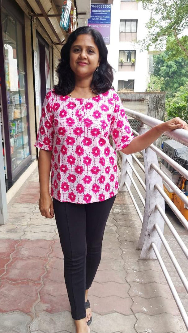 Pink Pure Cotton Short Top