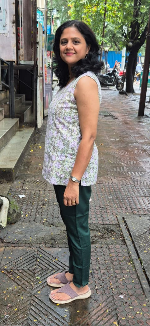 Pista Green Hakoba Cotton Short Top