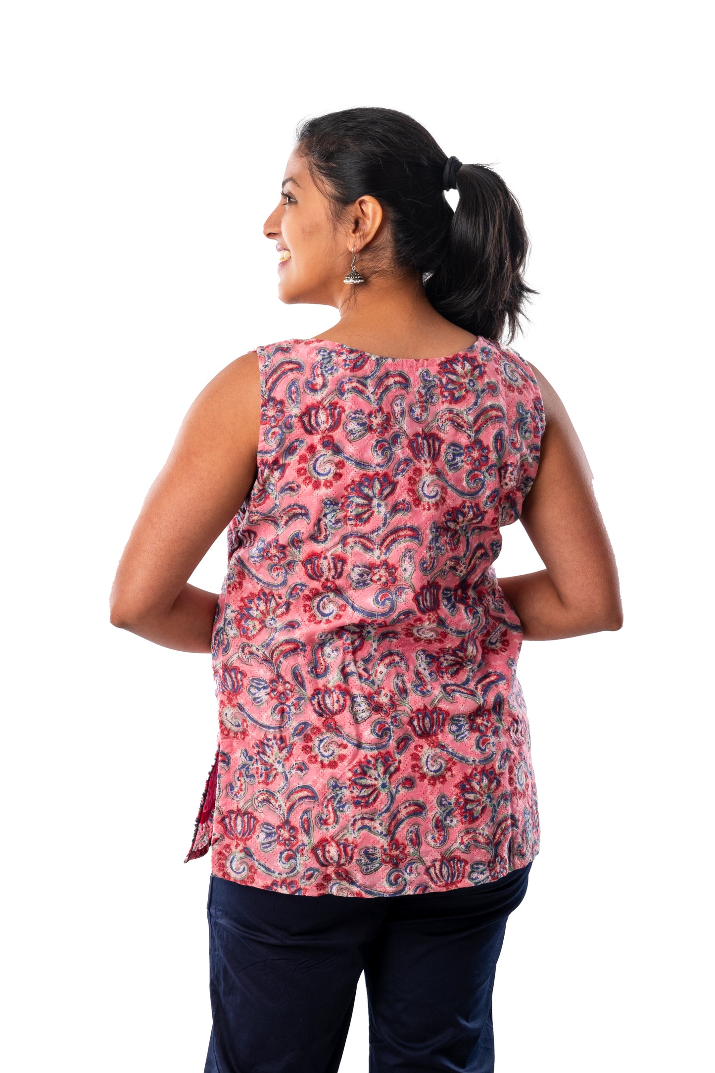 Pink Hakoba Sleeveless Top