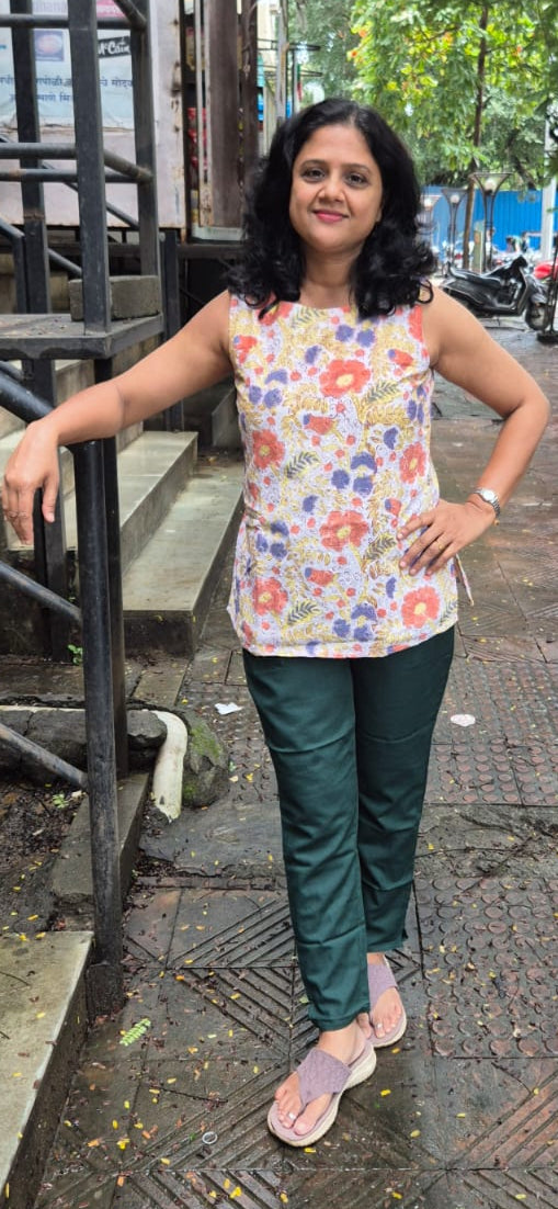 Light Orenge Hakoba Cotton Short Top