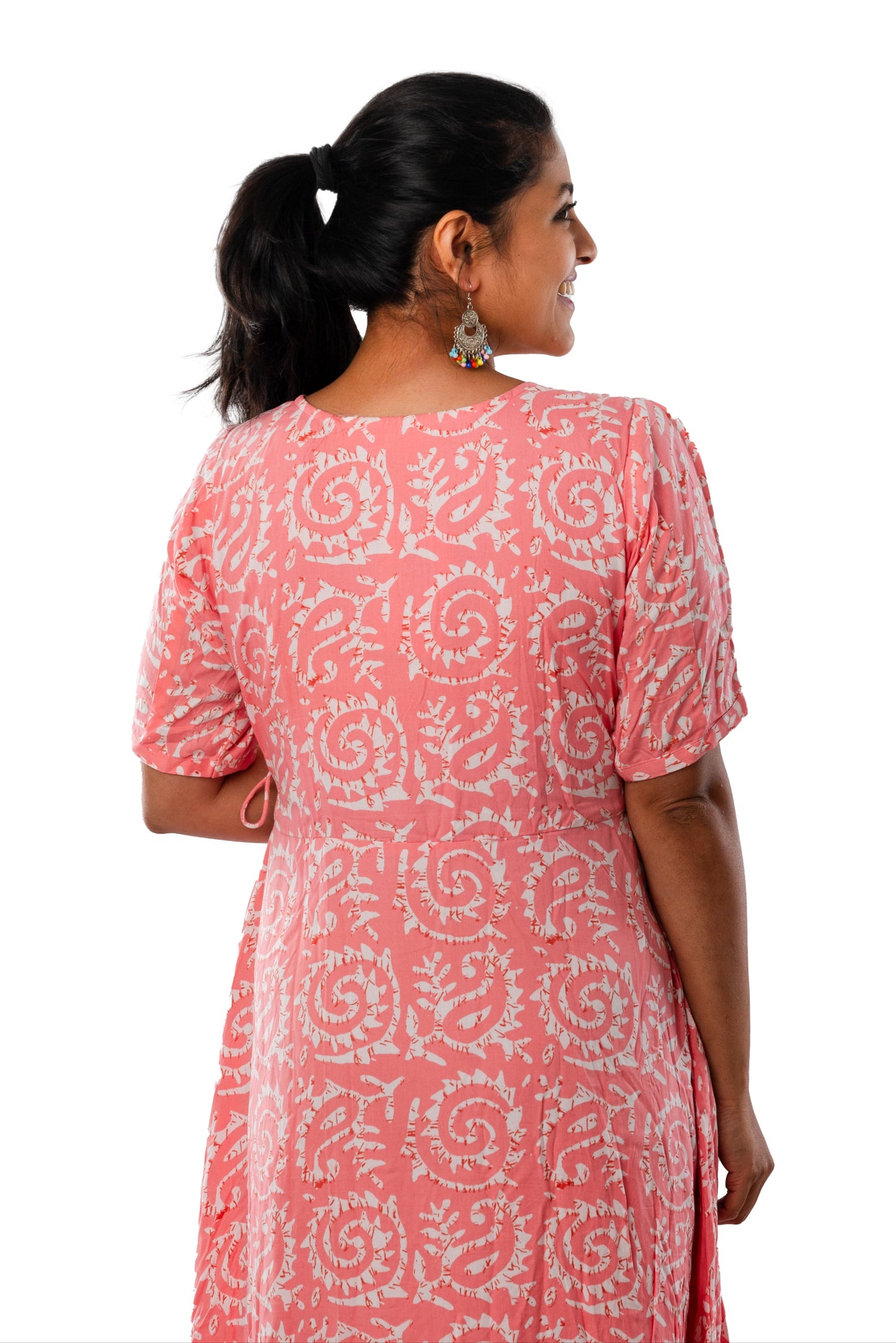 Baby Pink Wraparound One Piece Dress