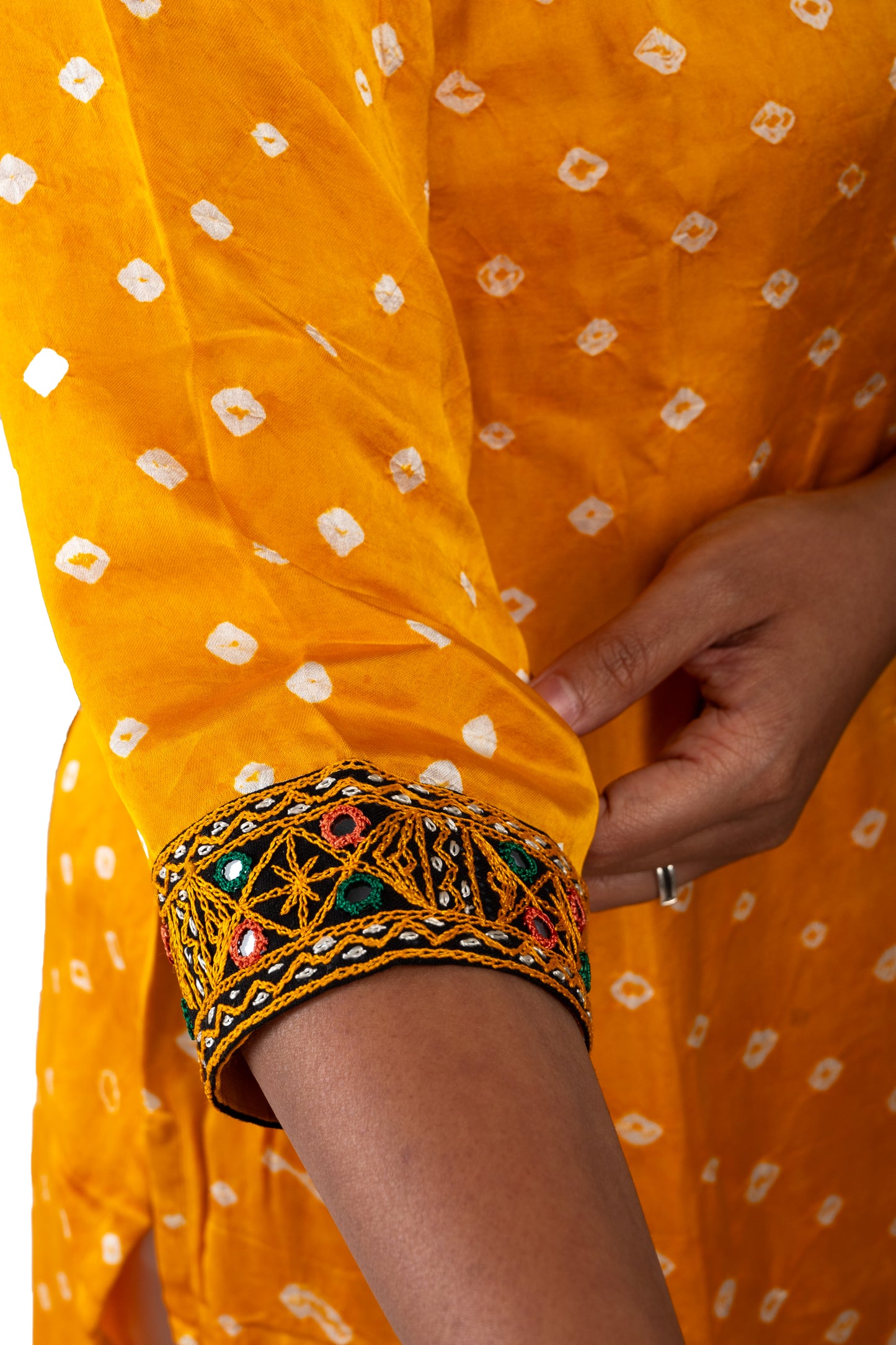 Yellow Modal Bandhani Kurta