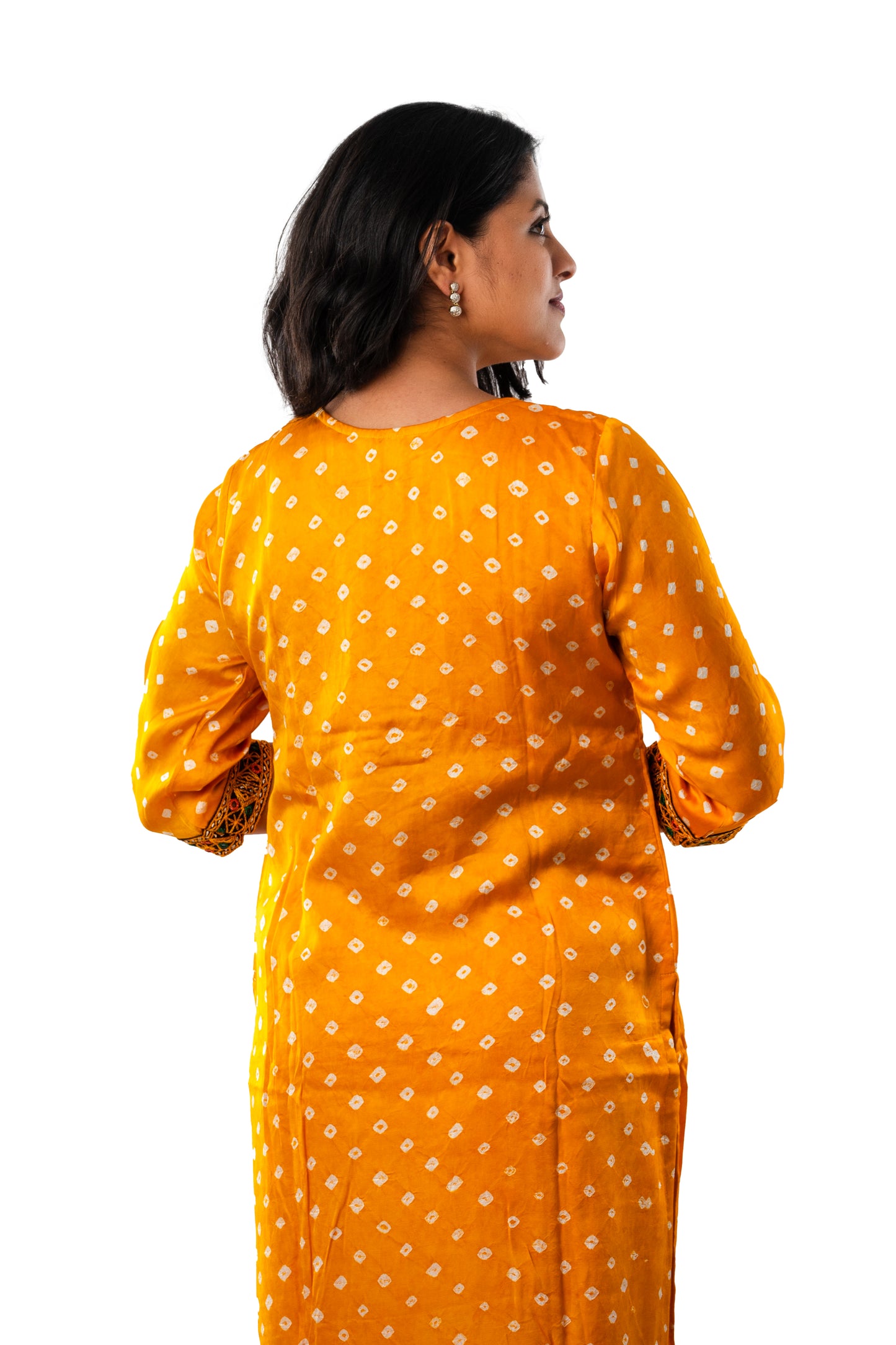 Yellow Modal Bandhani Kurta