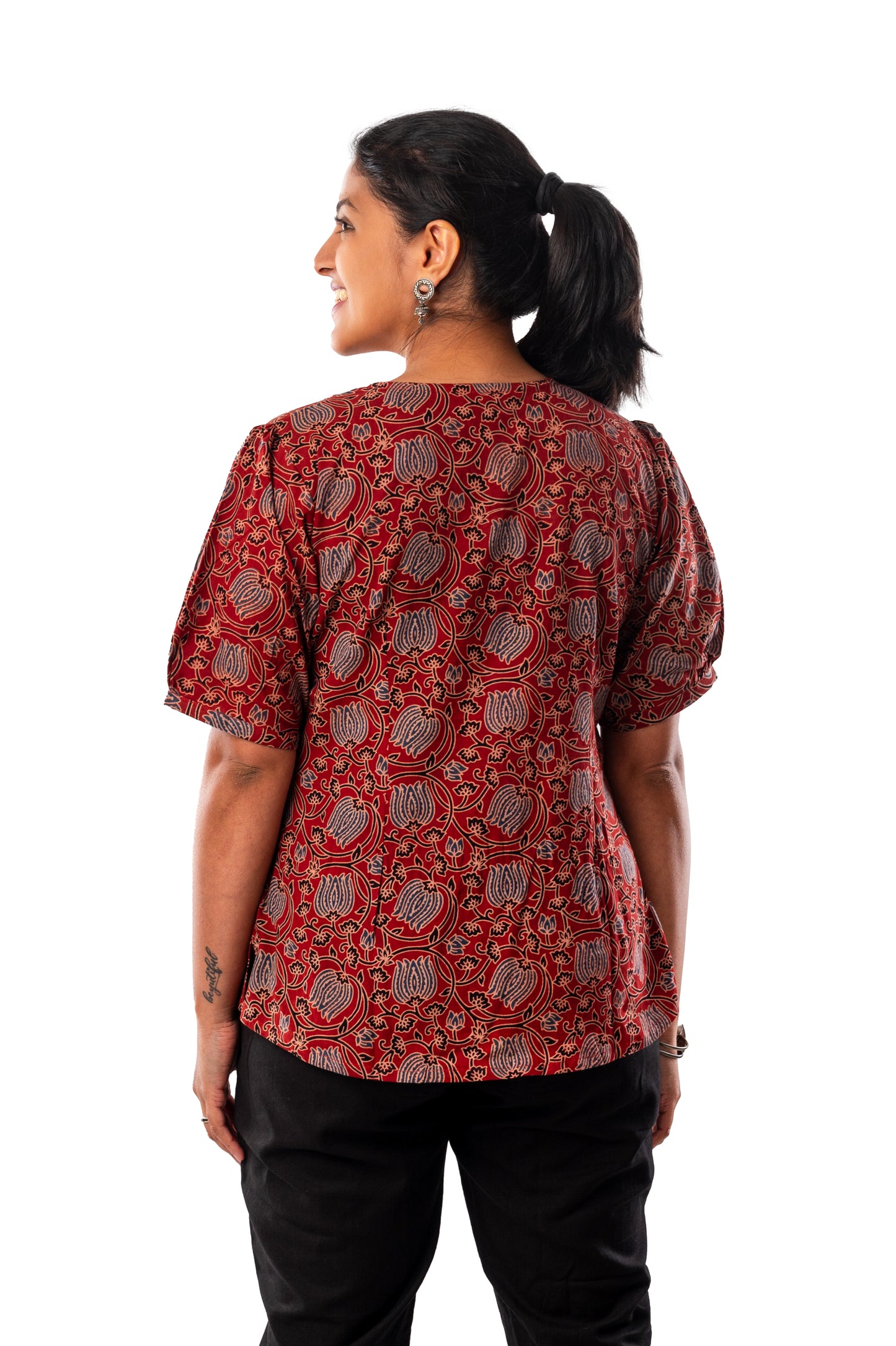 Red Pure Ajrakh Shirt