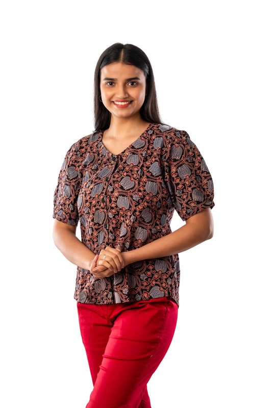 Black Pure Ajrakh Shirt