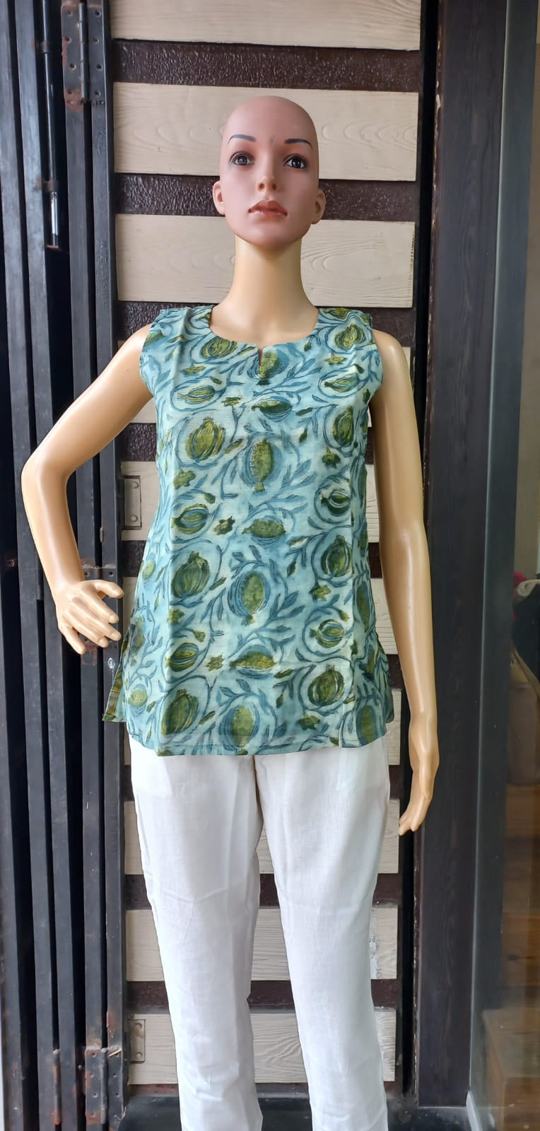 Indigo Chenderi Cotton Short Top