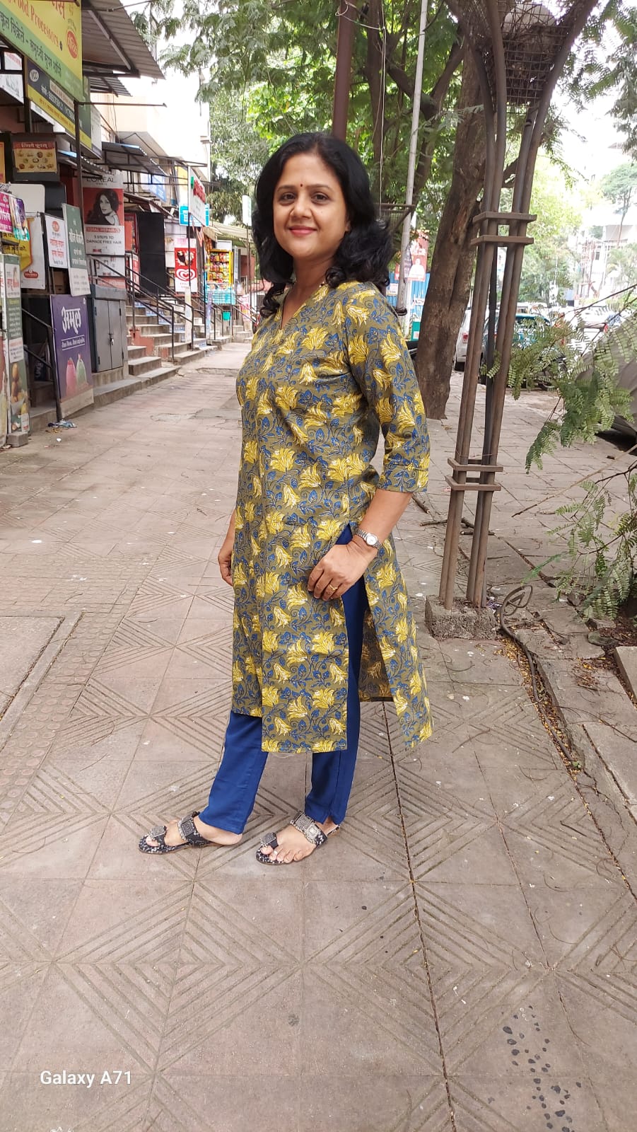 Mehendi Green Bagru Kalamkari Handblock Printed Cotton Kurta