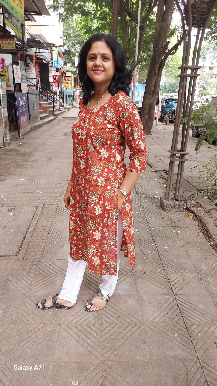 Maroon Bagru Kalamkari Handblock Printed Cotton Kurta