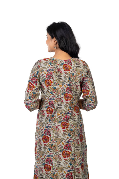 Clay Chanderi Foil Kurta