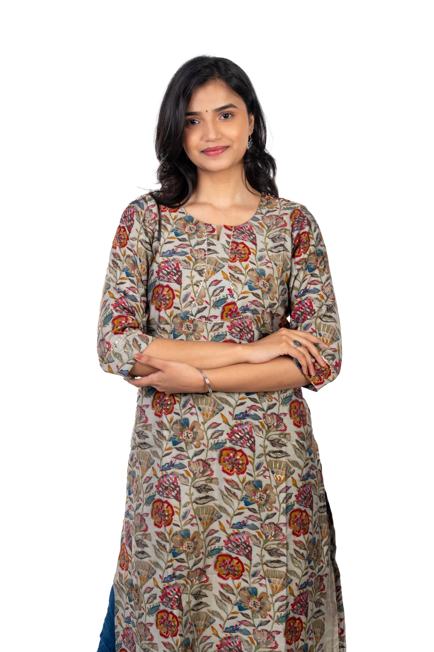 Clay Chanderi Foil Kurta